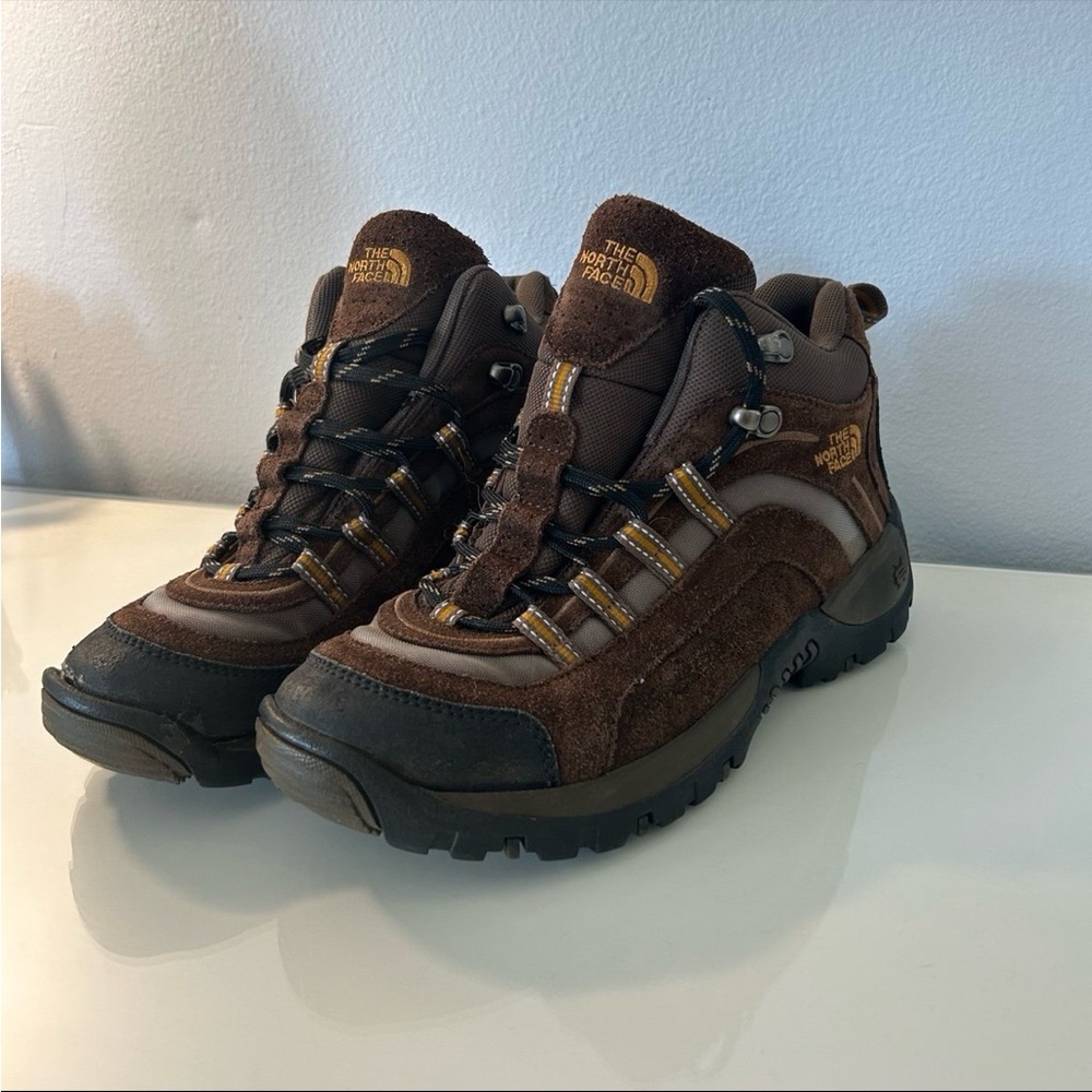 Suede north face hiking boots
